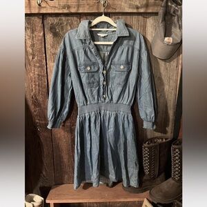 American Eagle Outfitters Classic Blue Denim Dress
